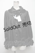 axes femme kawaii / プリエールフリルブラウス  黒 S-25-03-25-030-AX-BL-HR-ZS