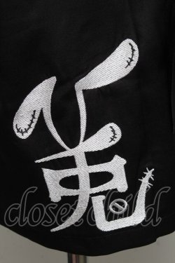 画像3: NieR Clothing / 兎刺繍羽織  黒 S-25-03-25-037-PU-BL-HR-ZS