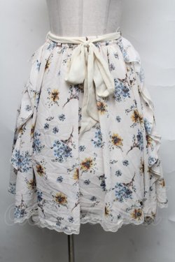 画像1: axes femme / サイドフリルミドルスカート  オフ S-25-03-28-067-AX-SK-ET-ZS