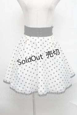 画像1: Secret Honey / ドットスカート  オフｘ黒 S-25-03-28-069-CA-SK-AS-ZS