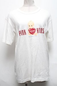 PINK HOUSE / キューピープリントＴシャツ  オフ S-25-03-28-012-LO-TO-ET-ZS