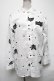 画像1: MILKBOY / NIGHT CAT SHIRTS  白 S-25-03-28-013-MB-BL-HR-ZS (1)