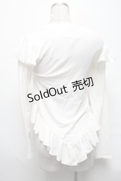 画像2: Drug Honey / フリルカットソー  白 S-25-03-28-014-PU-TO-HR-ZS
