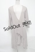 axes femme / バックリボンレース切替ロングカーディガン  ベージュ S-25-03-28-021-AX-TO-AS-ZI