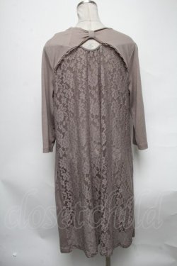 画像2: axes femme / バックリボンレース切替ロングカーディガン  ベージュ S-25-03-28-021-AX-TO-AS-ZI