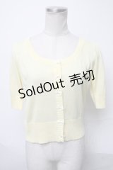 Fi.n.t / TOPプチリボンカーディガン  イエロー S-25-03-28-028-CA-TO-AS-ZS