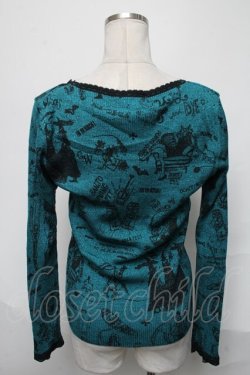 画像2: HYSTERIC GLAMOUR / プリントラメカーディガン  ブルー S-25-03-28-033-PU-TO-HR-ZS