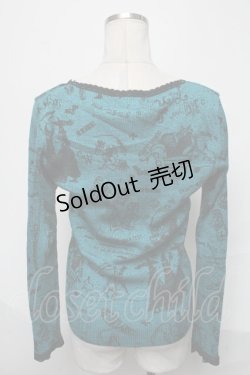 画像2: HYSTERIC GLAMOUR / プリントラメカーディガン  ブルー S-25-03-28-033-PU-TO-HR-ZS