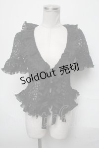 Juliette et Justine / レースフリルボレロ  黒 S-25-03-28-041-CL-TO-HR-ZS