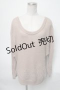 HYSTERIC GLAMOUR / 背中開きラメニット  ベージュ S-25-03-28-046-PU-TO-HR-ZT129