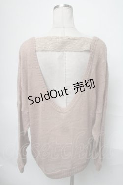 画像2: HYSTERIC GLAMOUR / 背中開きラメニット  ベージュ S-25-03-28-046-PU-TO-HR-ZT129