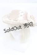 危機裸裸商店 / 編み上げと薔薇のアンティークデコレーションHAT  ベージュ S-25-03-31-001-GO-AC-HR-ZS