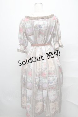 画像2: axes femme kawaii / ティティ×ベアファミリーワンピース  ベージュ S-25-03-31-046-AX-OP-HR-ZS