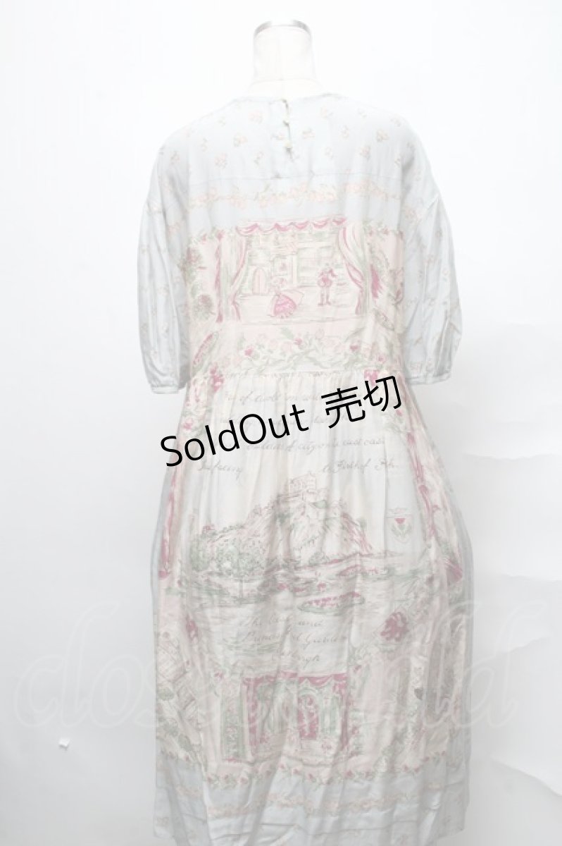 画像2: Jane Marple / Edinburgh souvenirsパフィースリーブドレス  グレー S-25-03-31-048-JM-OP-AS-ZS (2)