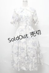 m petit by misako / トワルドジュイワンピース L オフｘ青 S-25-03-31-050-LO-OP-AS-ZS