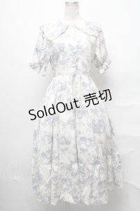 m petit by misako / トワルドジュイワンピース L オフｘ青 S-25-03-31-050-LO-OP-AS-ZS