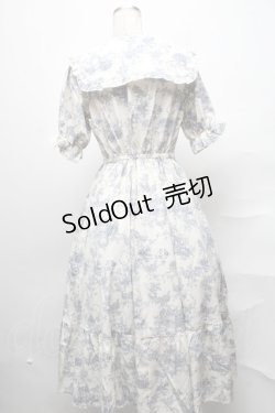 画像2: m petit by misako / トワルドジュイワンピース L オフｘ青 S-25-03-31-050-LO-OP-AS-ZS