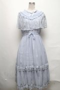 axes femme / ヴィンテージ風サマードレス  サックス S-25-03-31-053-AX-OP-HR-ZS