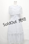 axes femme / ヴィンテージ風サマードレス  サックス S-25-03-31-053-AX-OP-HR-ZS