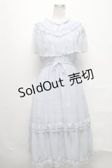 axes femme / ヴィンテージ風サマードレス  サックス S-25-03-31-053-AX-OP-HR-ZS