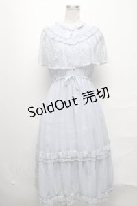 axes femme / ヴィンテージ風サマードレス  サックス S-25-03-31-053-AX-OP-HR-ZS
