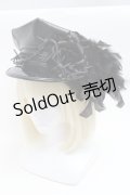 corgi-corgi / 薔薇&羽根トップハット  黒 S-25-03-31-005-GO-AC-HR-ZS