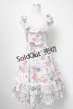 画像1: metamorphose / Wonder Cardフレアジャンパースカート 1 サックス S-25-03-31-067-ME-OP-AS-ZS