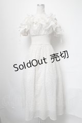 MAJESTIC LEGON / ドビードット切替ワンピース  オフｘ黒 S-25-03-31-068-LO-OP-AS-ZS