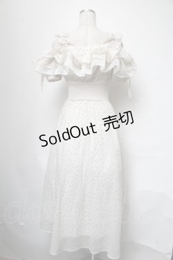 画像2: MAJESTIC LEGON / ドビードット切替ワンピース  オフｘ黒 S-25-03-31-068-LO-OP-AS-ZS