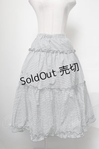 m petit by misako / NINA'Sギャザースカート  黒ｘ白 S-25-03-31-073-LO-SK-AS-ZS