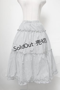 画像1: m petit by misako / NINA'Sギャザースカート  黒ｘ白 S-25-03-31-073-LO-SK-AS-ZS