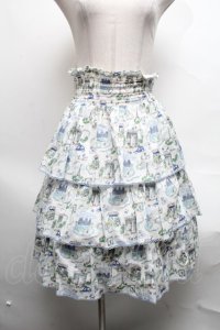 Jane Marple / Liberty Bonjourスカート  白ｘ青 S-25-03-31-076-JM-SK-AS-ZS