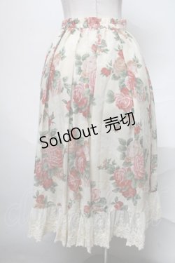 画像2: axes femme / ラフィネローズ柄タックスカート  オフ S-25-03-31-077-AX-SK-AS-ZS