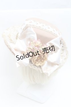画像2: 危機裸裸商店 / 編み上げと薔薇のアンティークデコレーションHAT  ベージュ S-25-03-31-001-GO-AC-HR-ZS