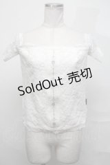 OZZ ANGELO / レースオフショルトップス  白 S-25-03-31-008-OO-BL-HR-ZS