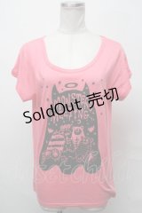 PEACE NOW / プリントTシャツ  ピンク S-25-03-31-009-PU-TO-HR-ZS