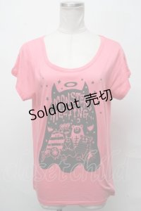 PEACE NOW / プリントTシャツ  ピンク S-25-03-31-009-PU-TO-HR-ZS