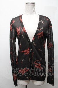 HYSTERIC GLAMOUR / リップラメカーディガン  黒 S-25-03-31-010-PU-SK-HR-ZS