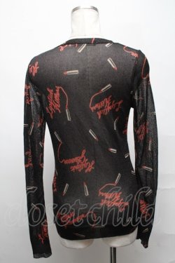 画像2: HYSTERIC GLAMOUR / リップラメカーディガン  黒 S-25-03-31-010-PU-SK-HR-ZS