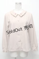 an another angelus / ローズ刺繍ブラウス  ベージュ S-25-03-31-012-CA-BL-AS-ZS