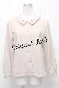 an another angelus / ローズ刺繍ブラウス  ベージュ S-25-03-31-012-CA-BL-AS-ZS