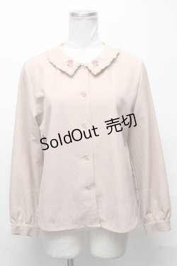 画像1: an another angelus / ローズ刺繍ブラウス  ベージュ S-25-03-31-012-CA-BL-AS-ZS
