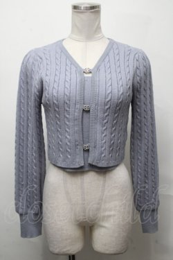 画像1: evelyn / ビジューカーデ  サックス S-25-03-31-015-LO-TO-AS-ZS