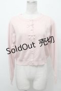 m petit by misako / AM*ハート透かしニットカーディガン S ピンク S-25-03-31-016-LO-TO-AS-ZS