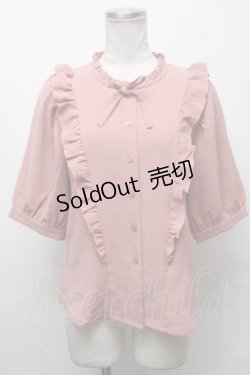 画像1: Fi.n.t / フリル使い5分袖ブラウス  ピンク S-25-03-31-017-CA-BL-HR-ZS