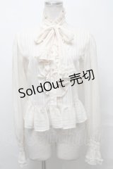 BABY,THE STARS SHINE BRIGHT / ストライプシフォンブラウス  オフ S-25-03-31-018-BA-BL-HR-ZS