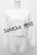m petit by misako / AM*ハート透かしニットカーディガン S オフ S-25-03-31-019-LO-TO-AS-ZS