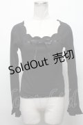 Ank Rouge / リブトップス  黒 S-25-03-31-021-CA-TO-AS-ZS