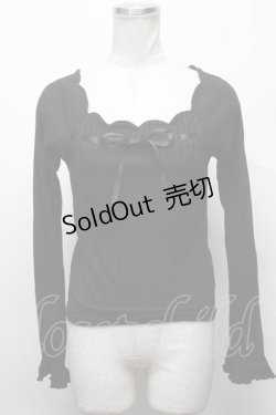 画像1: Ank Rouge / リブトップス  黒 S-25-03-31-021-CA-TO-AS-ZS