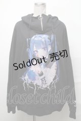REFLEM / REFLEM×negi コラボスタンドプルパーカー  黒 S-25-03-31-025-PU-TO-HR-ZS